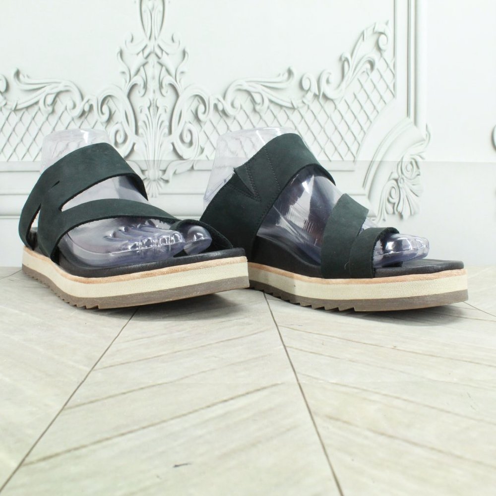 Merrell Juno Wrap Black Leather Comfort Casual Slide Sandals Size 9 - Picture 3 of 9